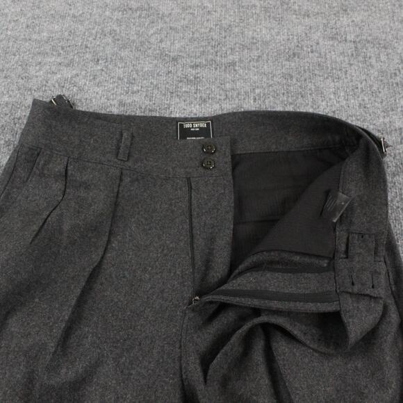 Todd Snyder Pants Men 34x34 Wool Gurkha Trouser Charcoal Pleated Quiet Luxury - Picture 6 of 12